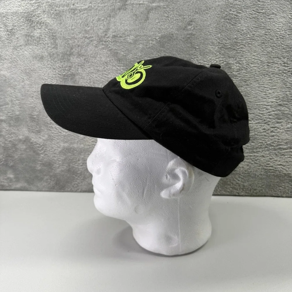 Nissin Cap KENO Baseball Hat Black Neon Green Embroidered Adjustable Strapback